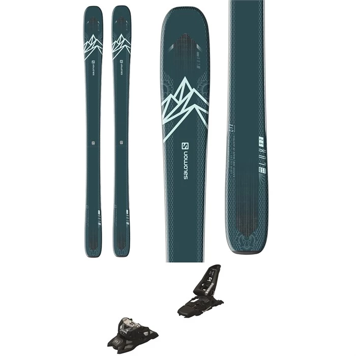 Salomon QST Lux 92 Skis + Marker Squire 11 ID Ski Bindings - Women's 2021 - Used 3 Salomon QST Lux 92 Skis + Marker Squire 11 ID Ski Bindings - Women's 2021 - Used